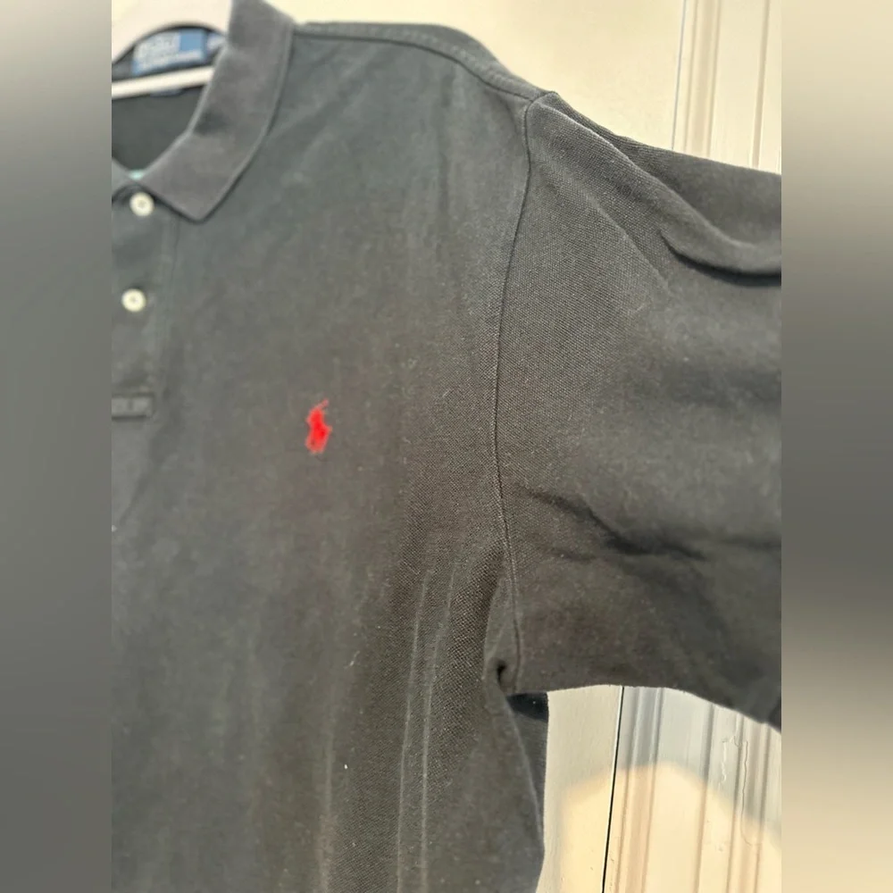 Vintage 90s Polo Ralph Lauren Mens Sz: XXL Black Polo Top. Red Pony.